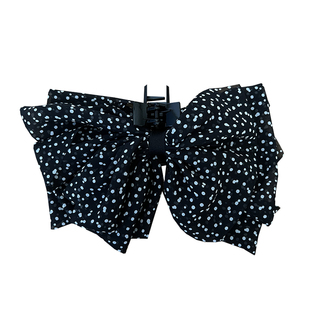 《梧桐晚风》法式复古波点蝴蝶结抓夹小号鲨鱼夹半扎发发卡头饰