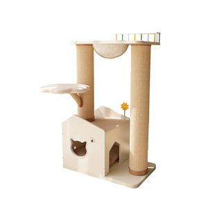 CatS猫家具 雏菊大爬架 超耐抓剑麻实木猫抓板大小体型猫通用
