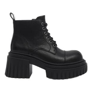 UDV2024秋冬新品真皮牛皮时尚马丁靴圆头厚底粗跟女鞋英伦风靴子