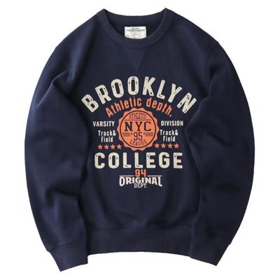 490G重磅复古印花磨毛圆领卫衣