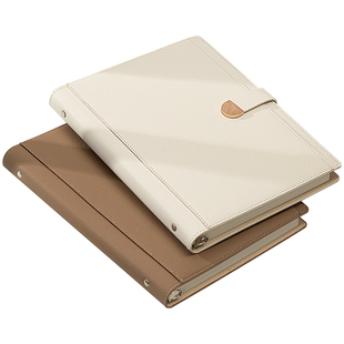 大笔记本本子荔枝纹软皮加厚2026高颜值b5大号商务办公用高档可平摊大学生考研专用工作会议记录记事本日记