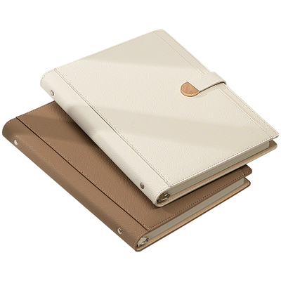 大笔记本本子荔枝纹软皮加厚2025高颜值b5大号商务办公用高档可平摊大学生考研专用工作会议记录记事本日记