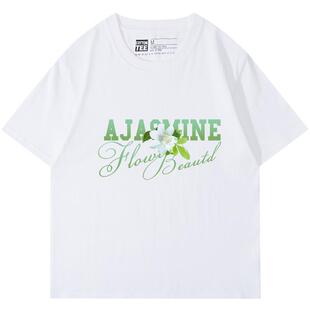 韩系校园风白色正肩t恤女短袖2025夏季新款小众宽松纯棉半袖上衣