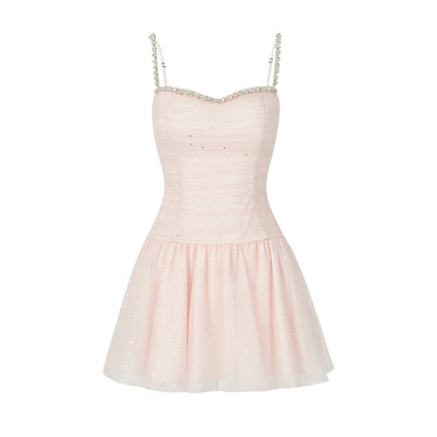 Misi,Camii甜美A字吊带裙