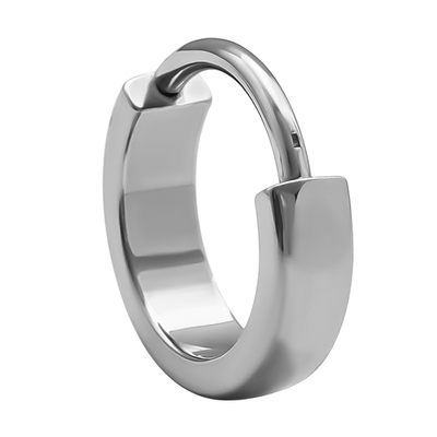 钛合金粗素圈圈免摘耳环