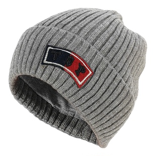 大童大码纯棉里衬针织帽男女冬季保暖防寒护耳毛线帽贴布帽子包头