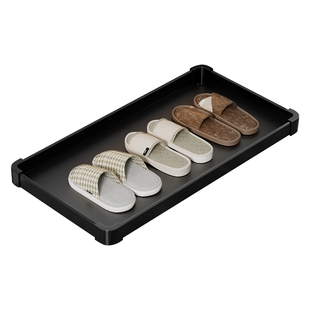 踢脚抽鞋柜底部托盘下方抽屉反弹滑轨入户玄关柜伸缩悬空抽拉鞋柜