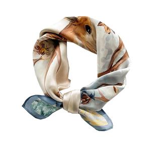 杭州丝绸桑蚕丝丝巾女真丝小方巾百搭文艺装饰领巾送礼妈妈围巾薄