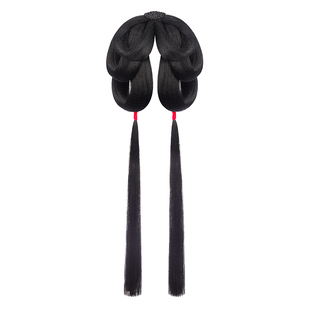 汉服假发古风盘发发包一体式后压古装发髻头饰女明制后脑勺垫发包