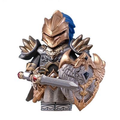 中世纪古欧洲风圆桌骑士积木人仔