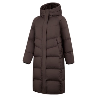 乔丹梭织羽绒服女2025冬季保暖防风综训长款羽绒外套QDEGM2261006