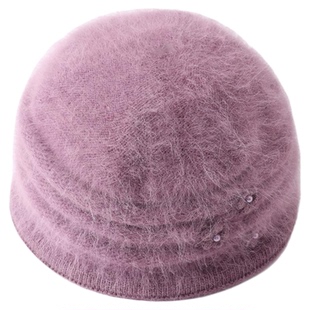 中老年人秋冬天加绒保暖毛线帽老人帽子女冬季奶奶老太太妈妈围巾