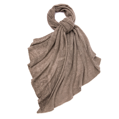 印花羊绒围巾秋冬针织披肩女外搭