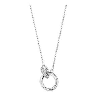 卡蒂罗莫比乌斯环项链925银轻奢小众锁骨链生日礼物送女友送闺蜜