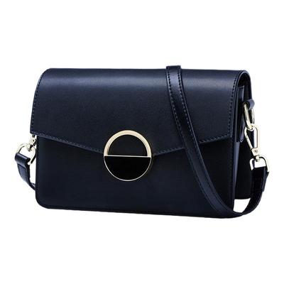 休闲小众斜挎真皮女小方包