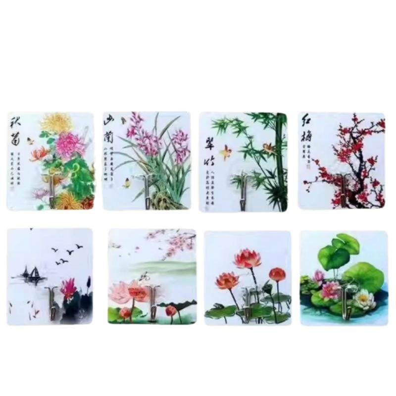 挂钩收纳整理厨房卧室卫生间免打孔强力承重免打孔壁挂式图案粘钩