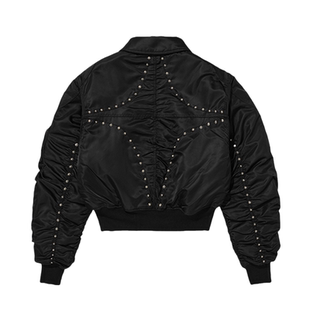 Thug Club 24fw 星月铆钉Bomber飞行夹克棉服金属拉链重磅夹克