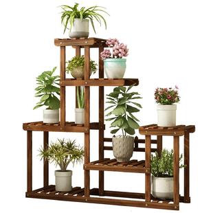 实木花架子植物室内装饰多肉阳台置物架客厅家用花盆栽架落地欧式
