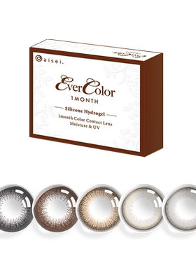 【165高透氧月抛】evercolor硅水凝胶隐形眼镜美瞳2片装珍珠米白