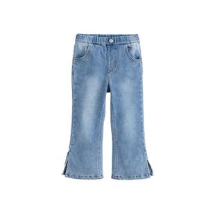 【商场同款】马克珍妮女童甜酷少女微喇春秋款儿童牛仔裤子241361