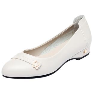 妈妈鞋皮鞋真皮软底单鞋平跟平底中年女鞋春秋款防滑软底女士鞋子