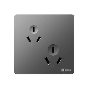 国际电工六孔插座86空调热水器大功率16安错位双三孔10A插座面板