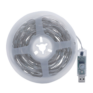 幻彩皮线灯声控串灯彩灯音乐节奏流水跑马灯带太阳能户外防水灯串