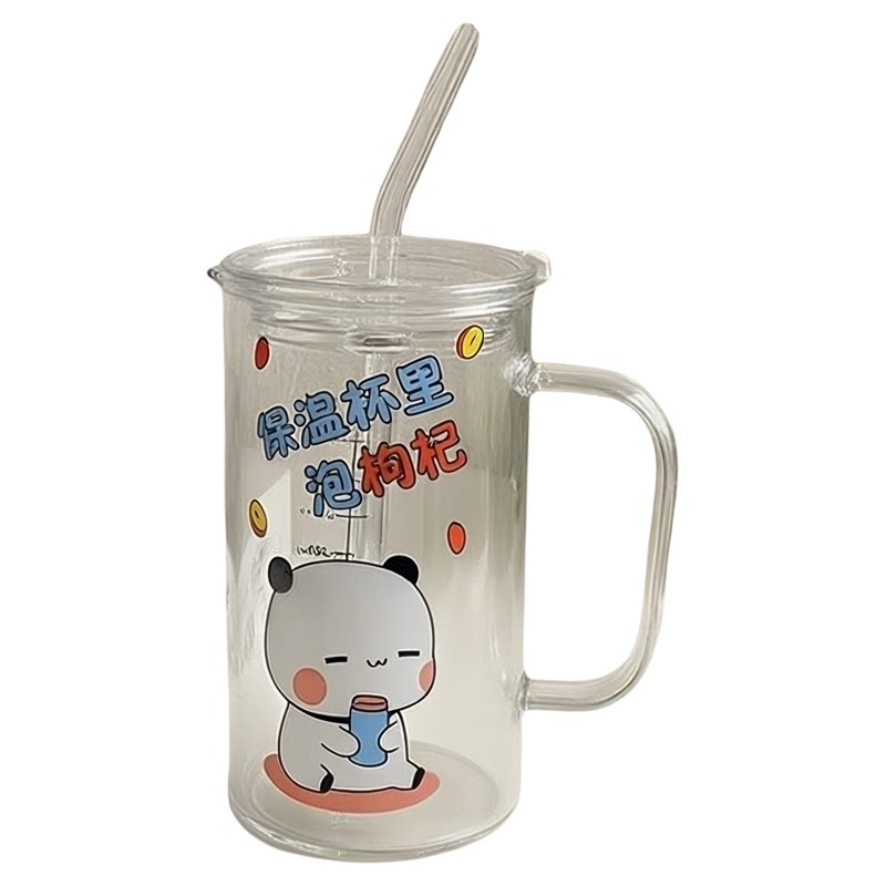 创意个性玻璃杯办公室耐高温水杯玻璃杯