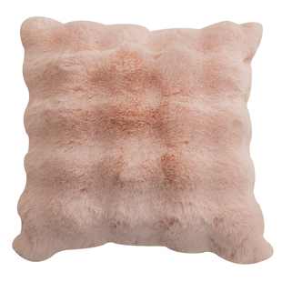 兔毛绒抱枕沙发客厅轻奢粉色靠枕奶油风卧室枕腰枕含芯高级感靠垫