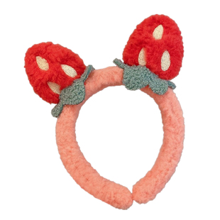 甜美可爱洗脸压刘海发箍韩国头饰儿童立体小草莓头箍少女化妆发带