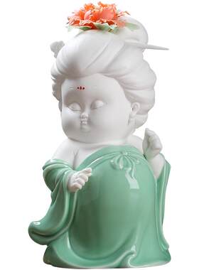 东方泥土陶瓷国风唐韵仕女摆件