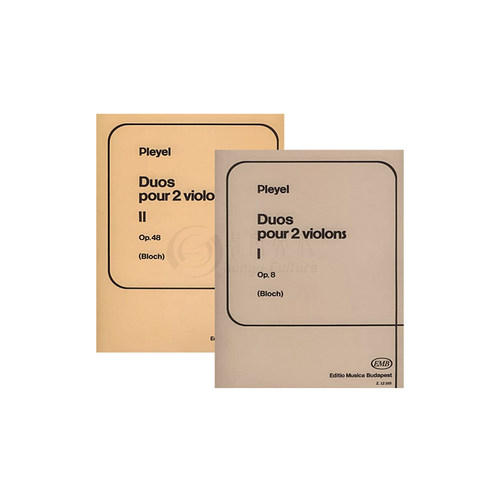 普莱耶尔 二重奏 全套共一至二卷 两把小提琴 布达佩斯原版乐谱书 Pleyel Ignaz Duos 1-2 for two violins Z12165/12166