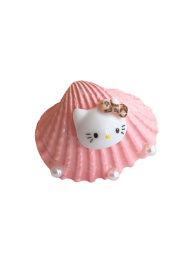 可爱kt猫海星贝壳猫咪戒指女款