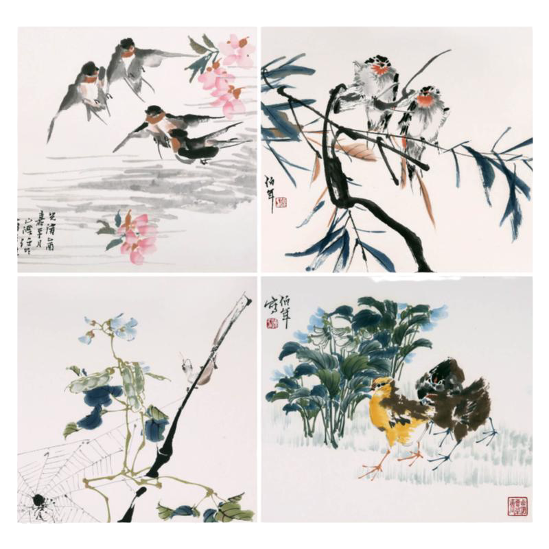 朵云轩木版水印花鸟画芯装饰画
