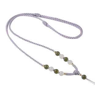 手工编绳高货玉佛吊坠挂绳高端和田玉翡翠玉佩平安扣项链绳子男女