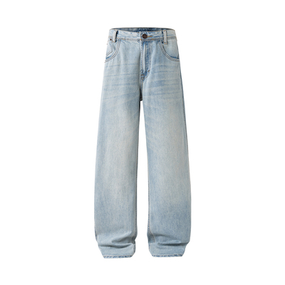 FAFC舒适简约直筒阔腿牛仔裤