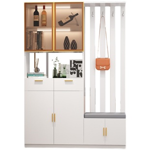玄关柜鞋柜一体现代简约酒柜进门轻奢实木家用玄幻柜屏风隔断客厅
