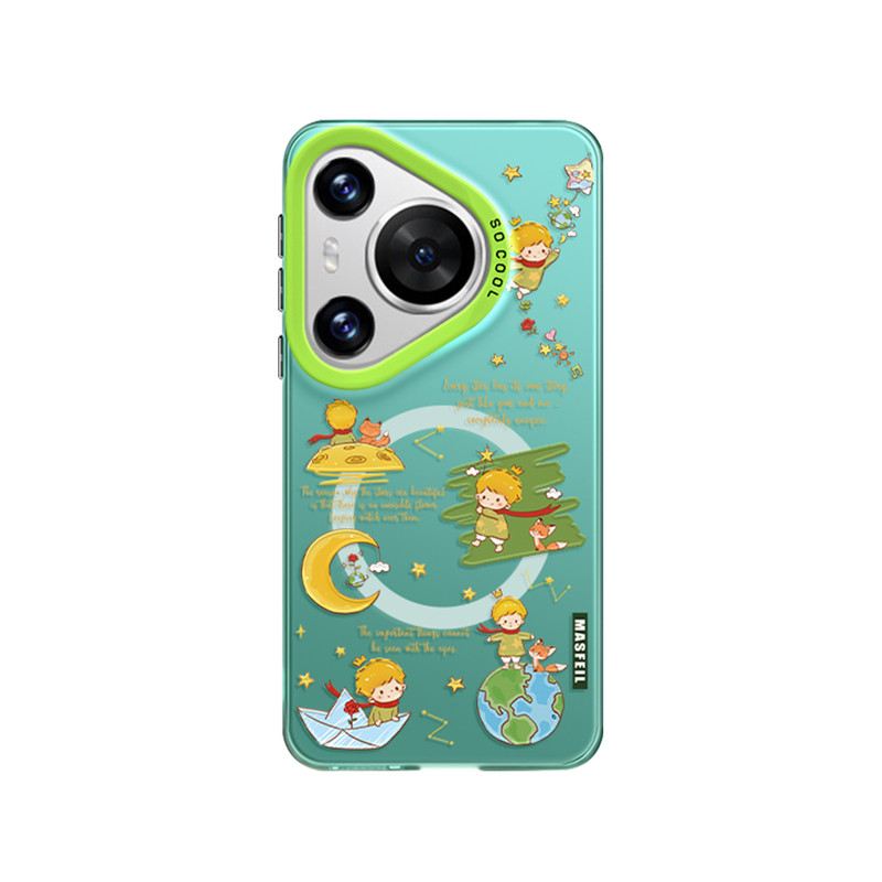 ZHIZHE×小王子旅行适用华为Pura80手机壳磁吸p70/p60pro新款小众p50高级感p40带支架全包创意保护套Ultra