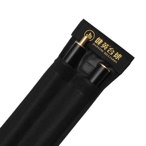 健英台球杆袋黑8八球3/4分体小头杆包桌球袋帆布杆套配件用品