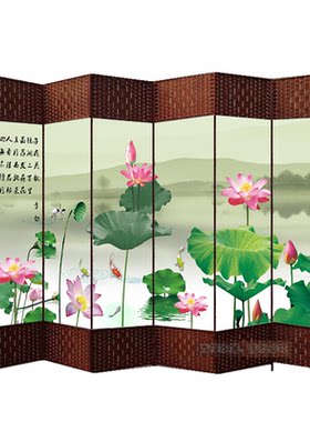中式屏风隔断客厅酒店时尚简约