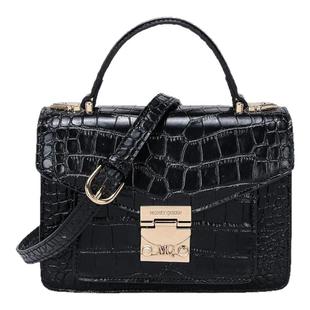 MQ女包真皮小方包2024新款邮差包鳄鱼纹斜跨单肩包包女链条信封包