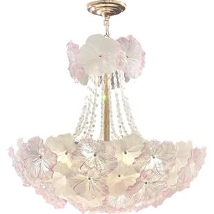 轻奢法式吊灯温馨浪漫卧室主灯2025新款高级感网红花朵客厅灯具