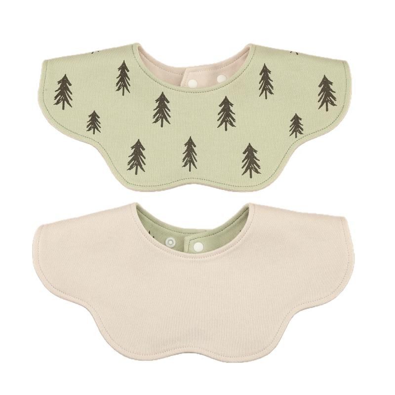 跨境韩国ins婴儿围兜新生儿口水巾宝宝围嘴纯棉双面带儿童口水兜