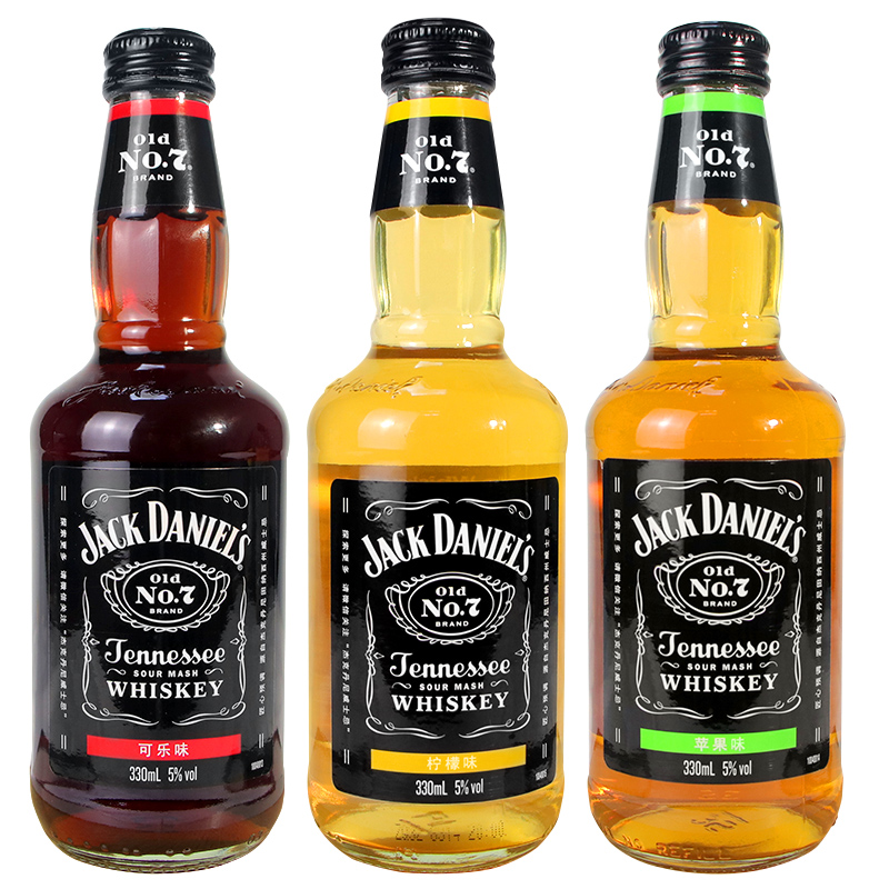 杰克丹尼 威士忌 预调酒 柠檬味苹果味可乐味6瓶装正品鸡尾酒前红