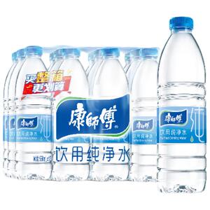 康师傅饮用纯净水550ml*24瓶装宿舍家庭办公用水非矿泉水