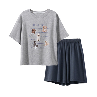 莫代尔青少年短袖套装男女童2026新品童装家居服初高中学生睡衣