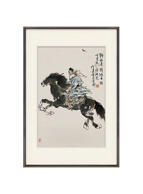 名家手绘孤品人物玄关端景柜国画