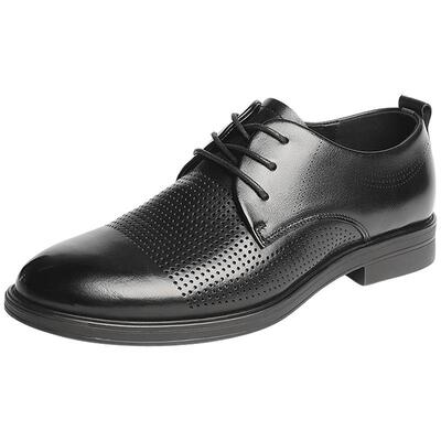 森达休闲皮鞋男夏新鞋面打孔舒适透气休闲鞋JDZ58BM5