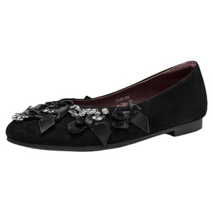 色非法式浅口单鞋女2026新款春季软底一脚蹬水钻瓢鞋气质百搭女鞋