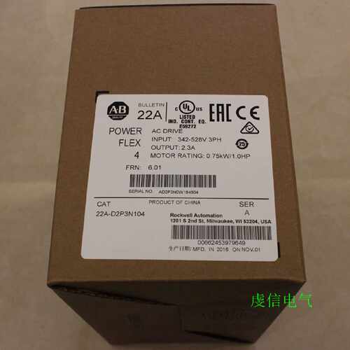 议价22D-B8P0N104  AB 变频器 罗克韦尔处理器22DB8P0N104正品全